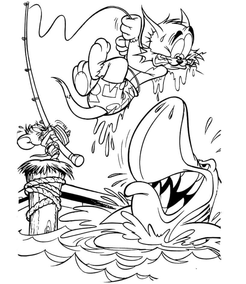 Tom og Jerry (18) fargelegging
