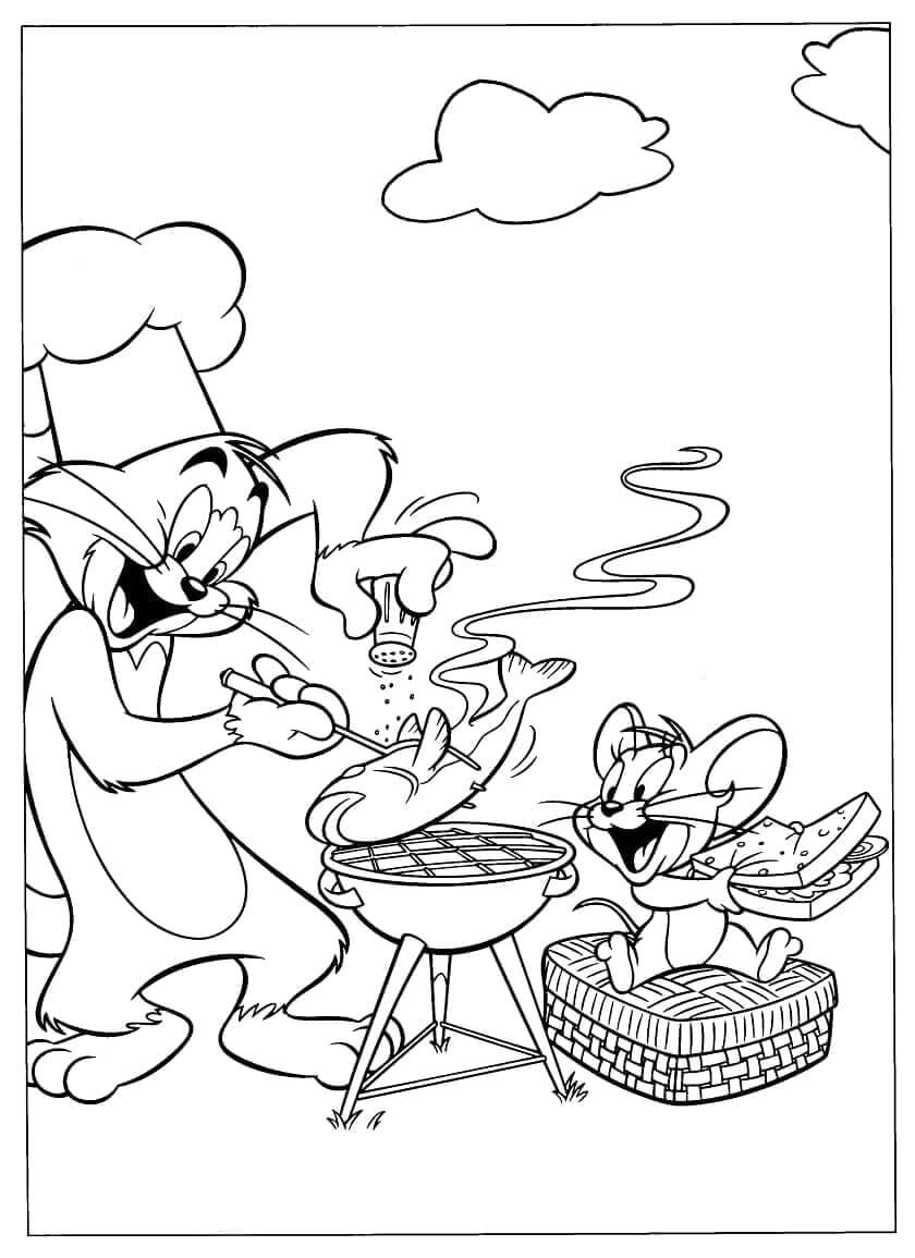Tom og Jerry (21) fargelegging