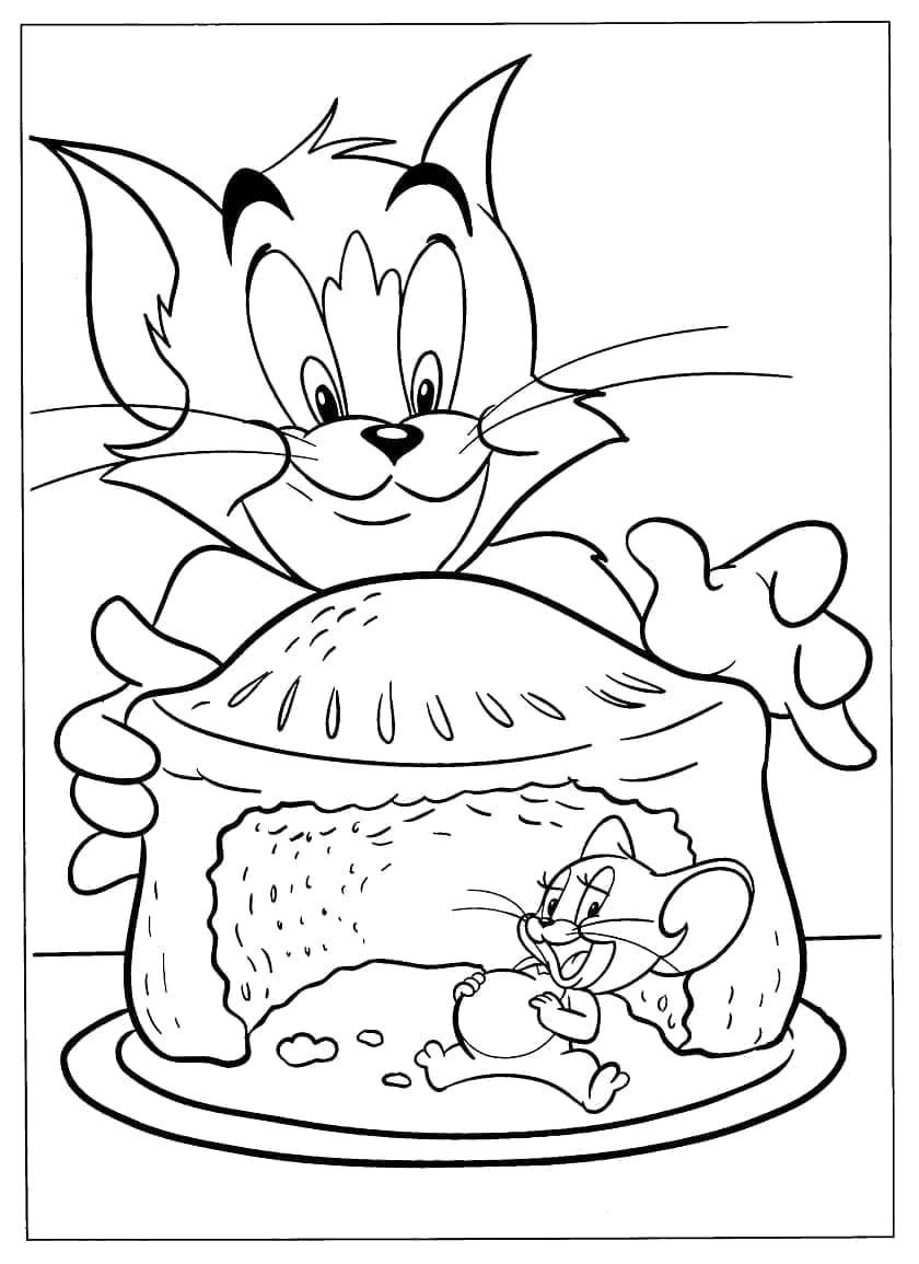 Tom og Jerry (3) fargelegging