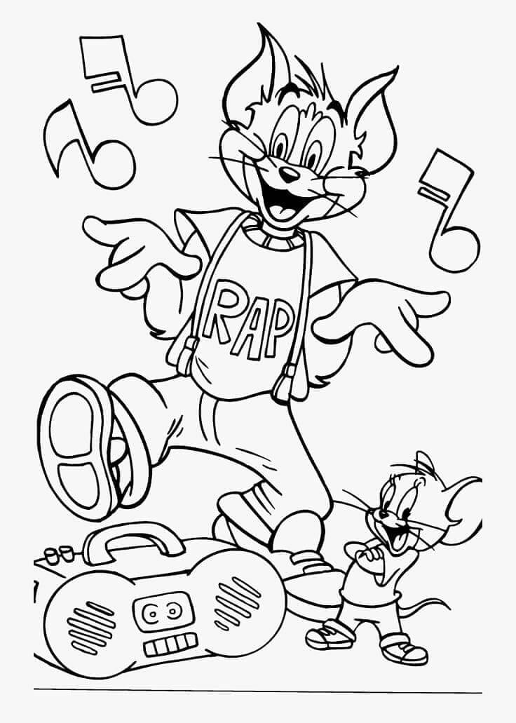 Tom og Jerry (34) fargelegging