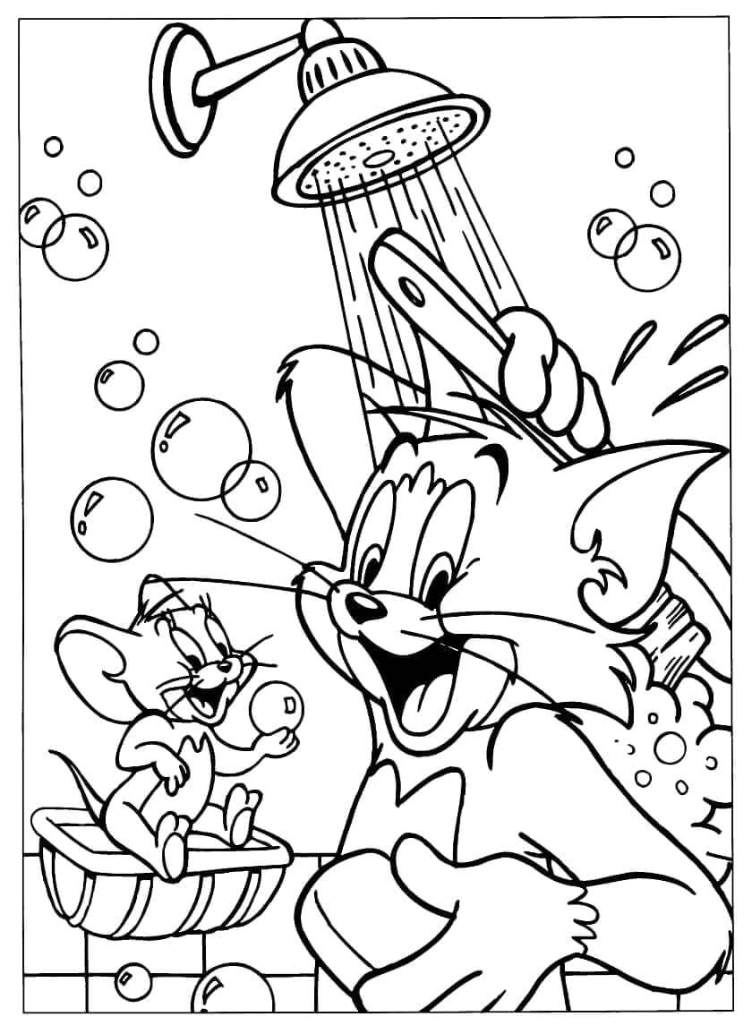 Tom og Jerry (37) fargelegging