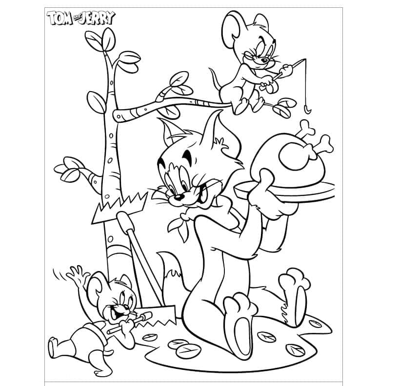Tom og Jerry (5) fargelegging