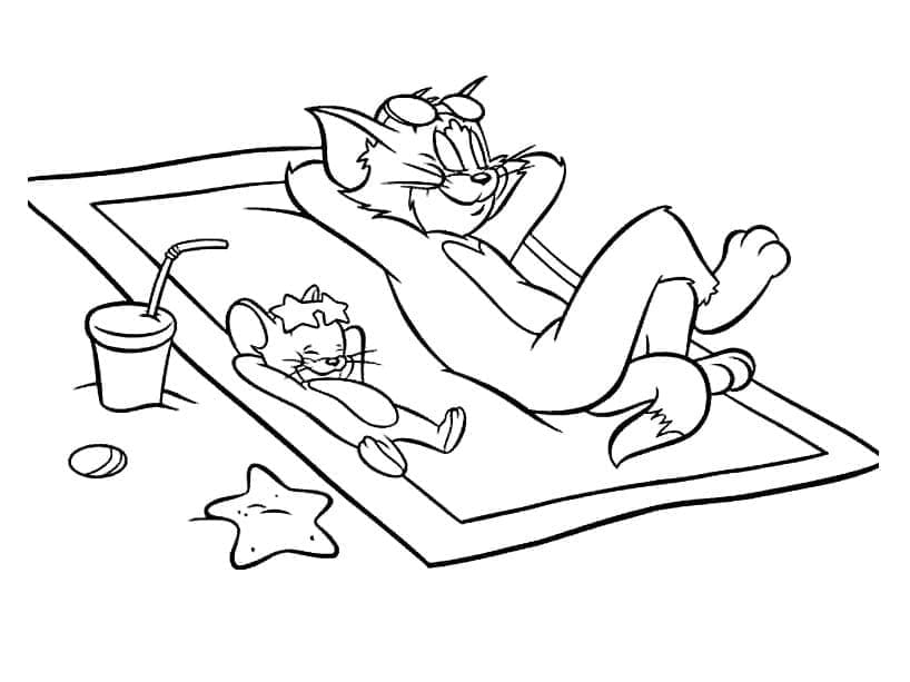 Tom og Jerry (8) fargelegging