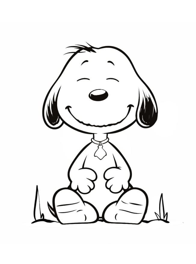 Utskrivbar Snoopy fargelegging