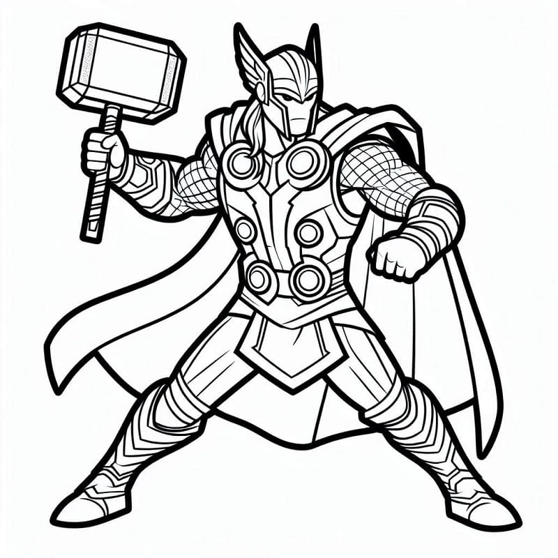 Utskrivbar Thor fargelegging