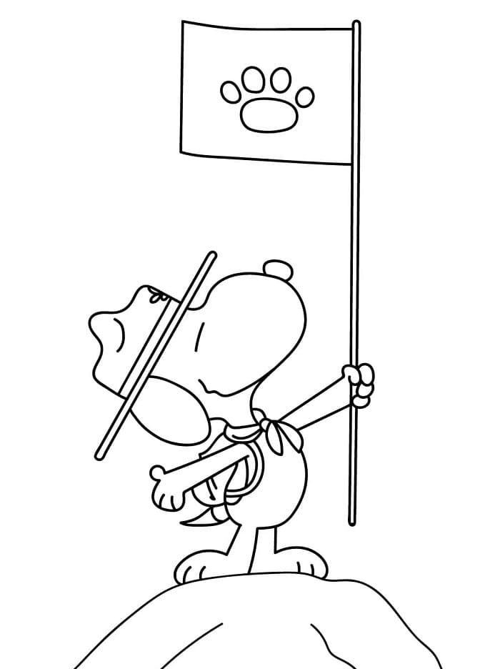 Veldig søt Snoopy fargelegging