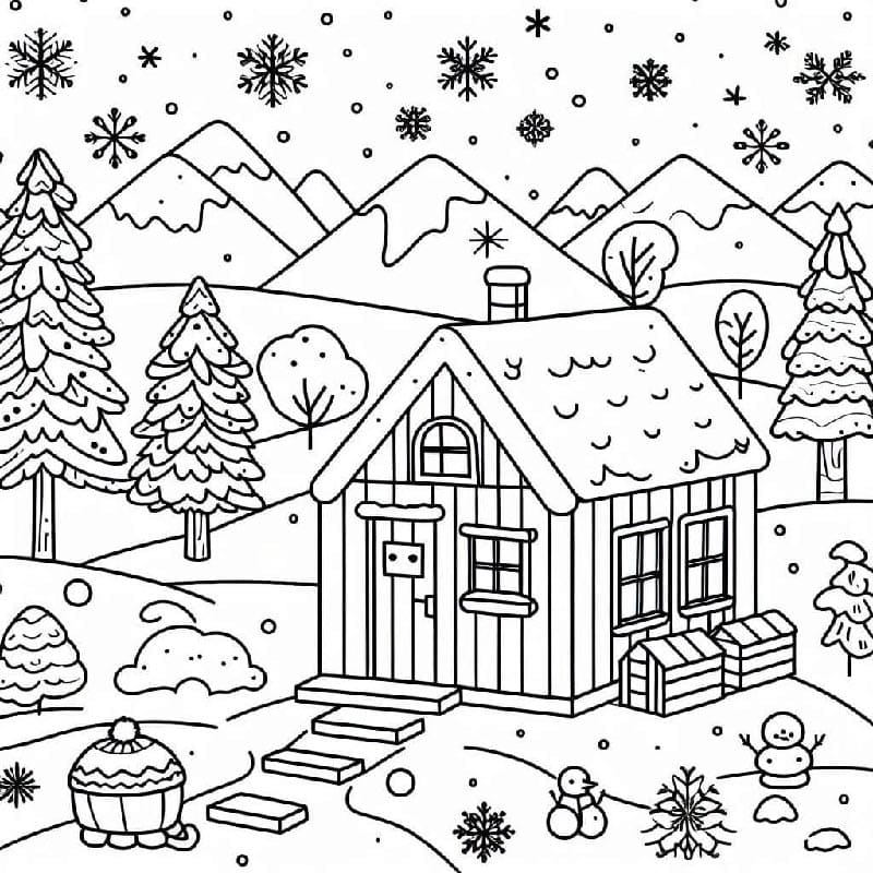 Vinter (13) fargelegging