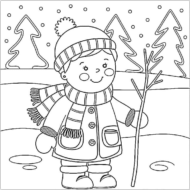 Vinter (14) fargelegging
