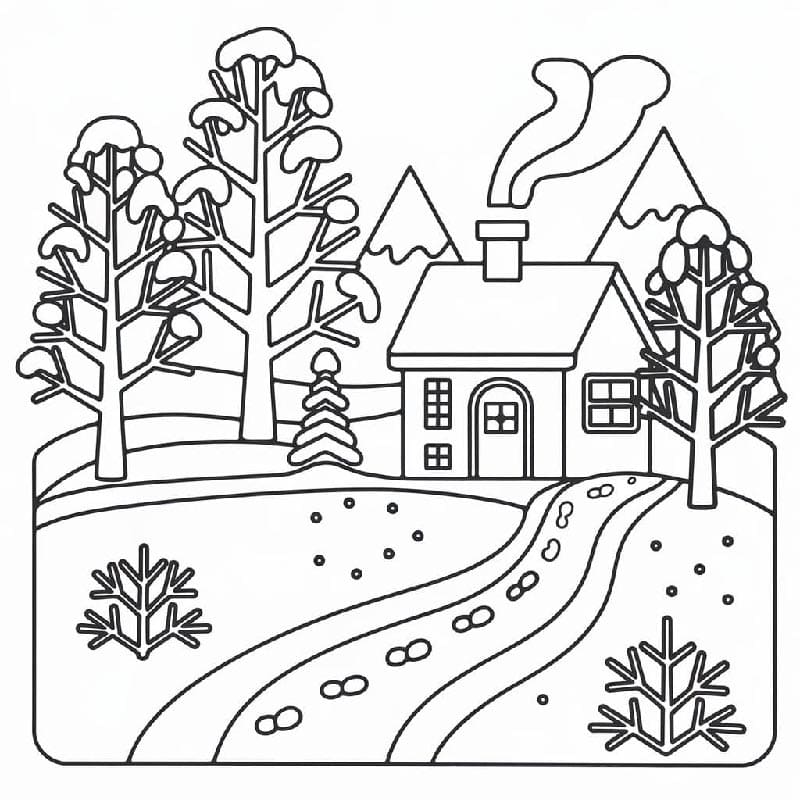 Vinter (3) fargelegging