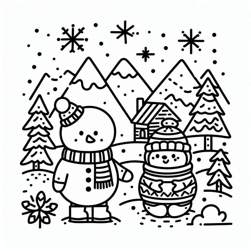 Vinter (32) fargelegging