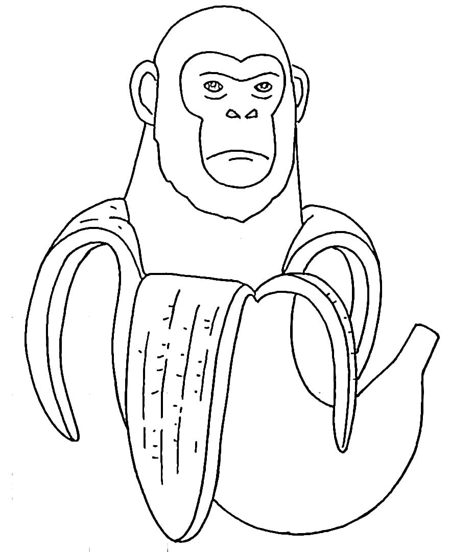 Chimpanzini Bananini til Fargelegging fargelegging