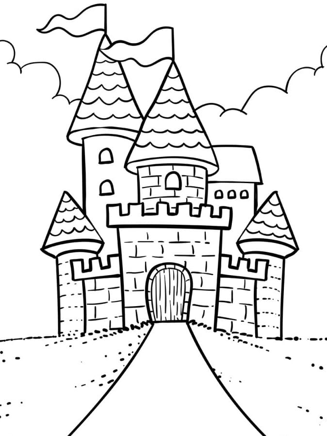 Bedårende slott fargelegging