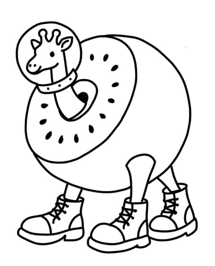 Brainrot Giraffa Celeste fargelegging