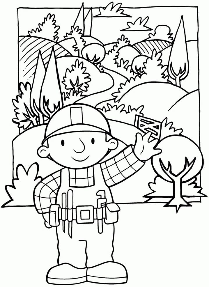 Byggmester Bob (3) fargelegging