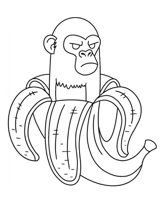 Chimpanzini Bananini til Utskrift fargelegging