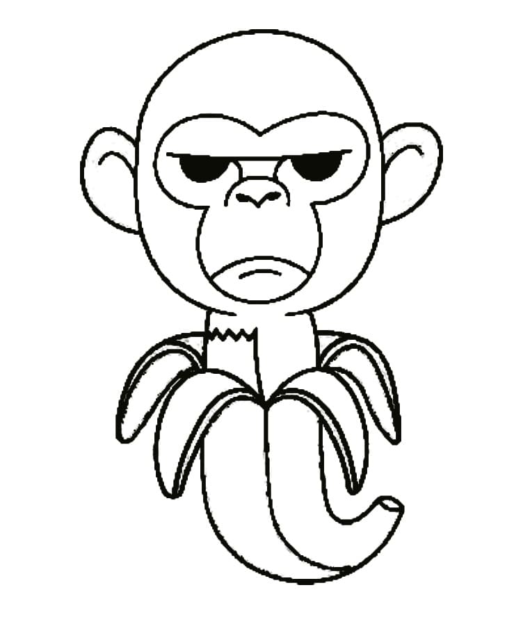 Chimpanzini Bananini Utskrift fargelegging