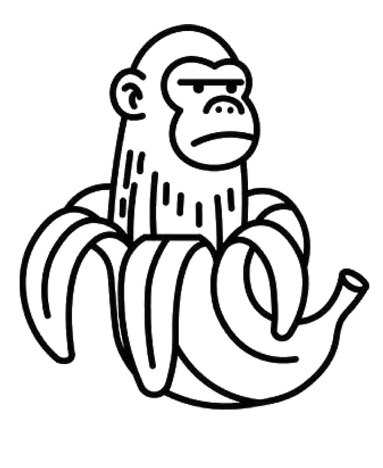 Chimpanzini Bananini Utskrivbar fargelegging