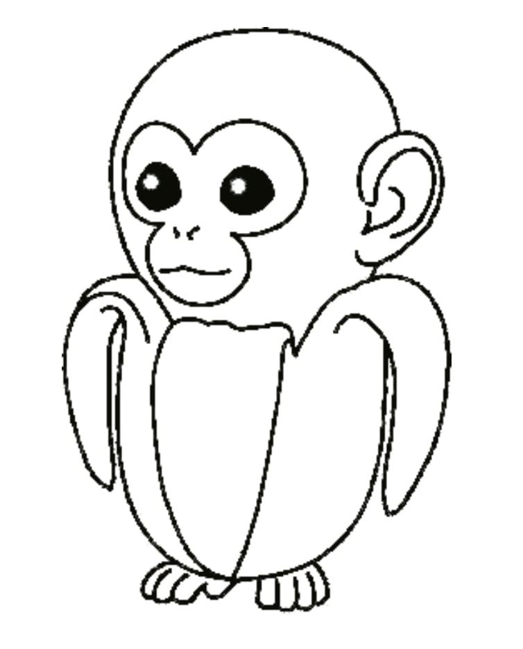 Chimpanzini Bananini Utskrivbar for Barn fargelegging