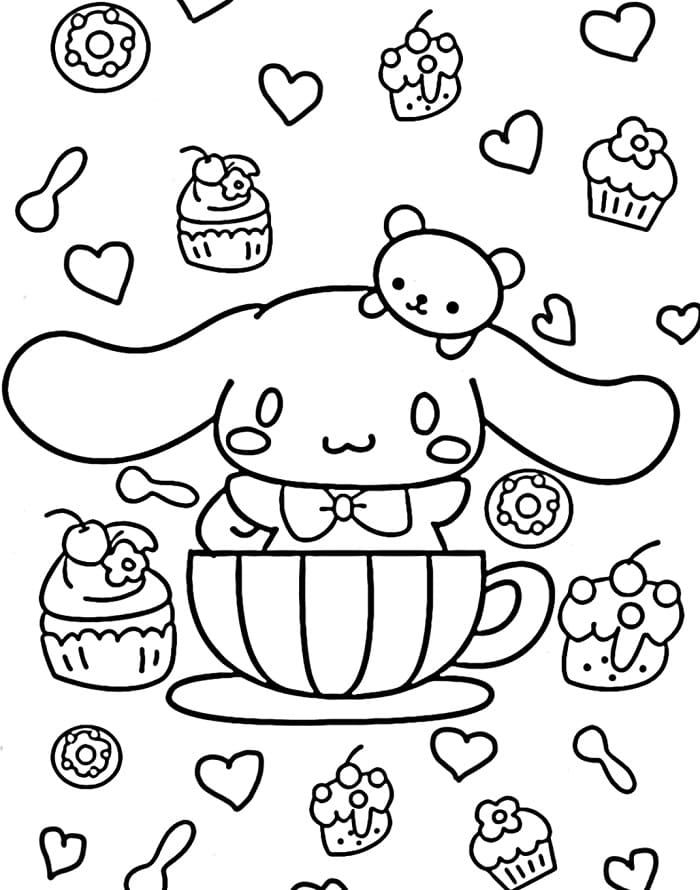 Cinnamoroll bilde fargelegging