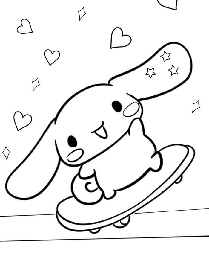 Cinnamoroll bilde til utskrift fargelegging