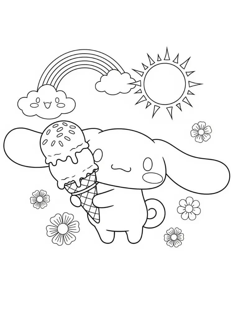 Cinnamoroll gratis bilde fargelegging