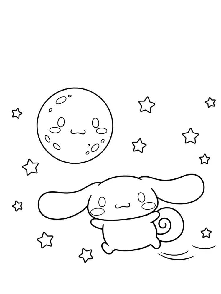 Cinnamoroll utskrivbar bilde fargelegging