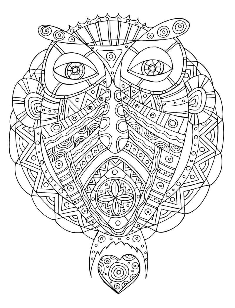 Fin Zentangle fargelegging