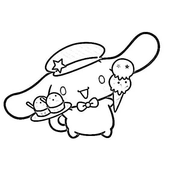 Gratis Cinnamoroll bilde fargelegging
