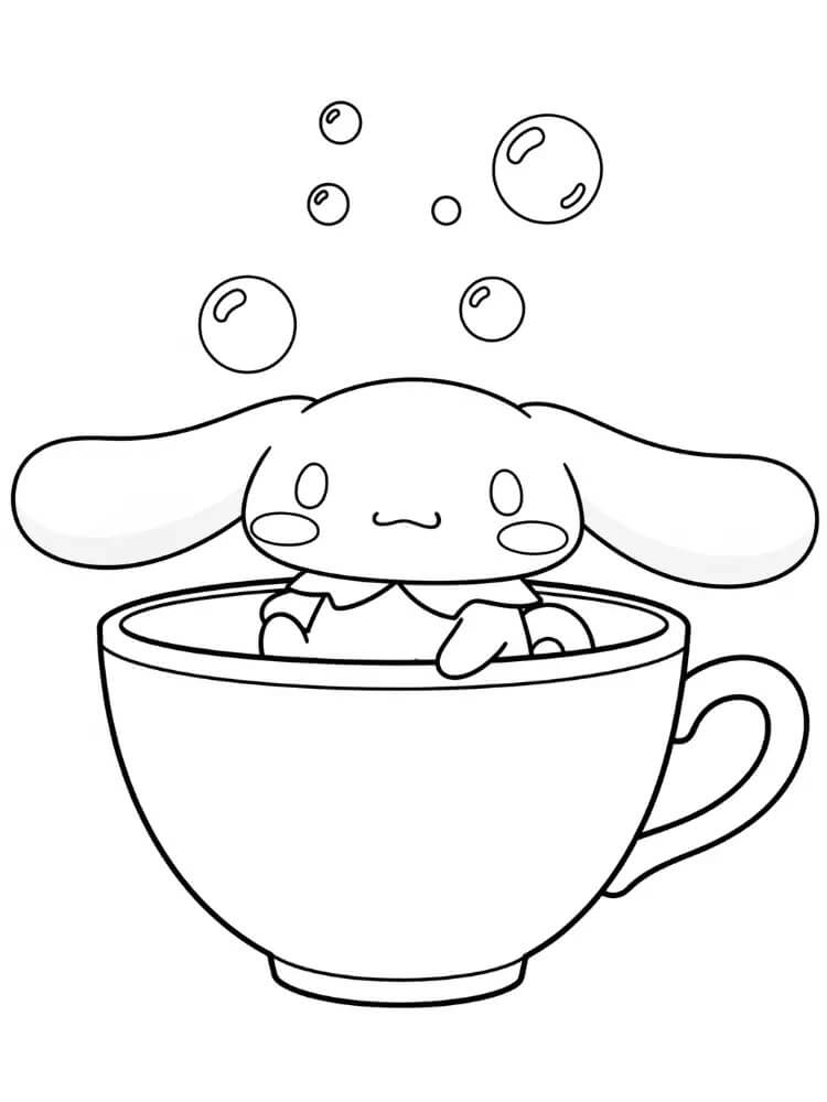 Gratis Cinnamoroll utskrivbar fargelegging