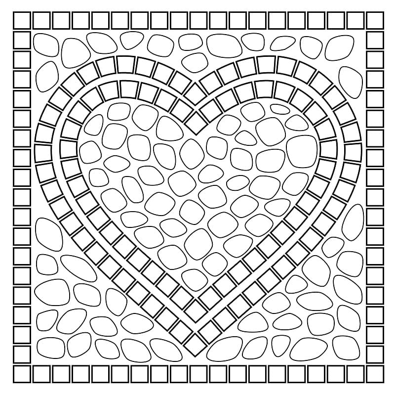Gratis Mosaikk tegning fargelegging