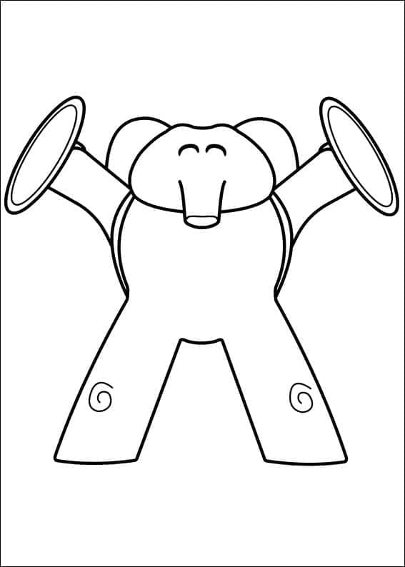 Gratis Pocoyo-bilde fargelegging