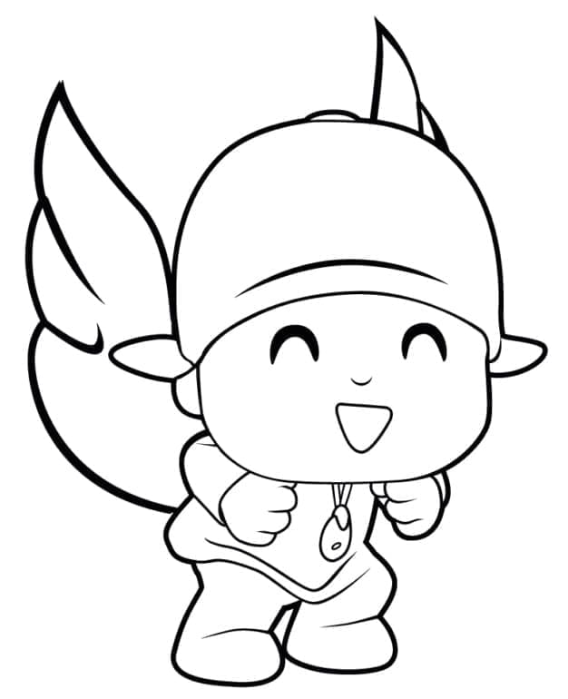 Gratis Pocoyo tegneark fargelegging
