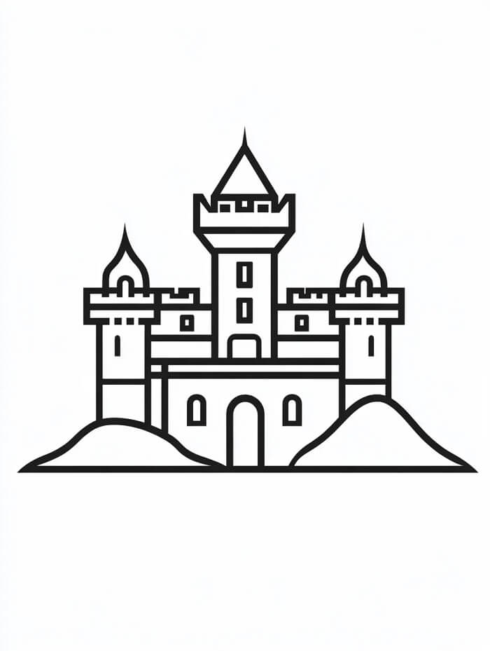 Gratis slott utskrivbart fargelegging