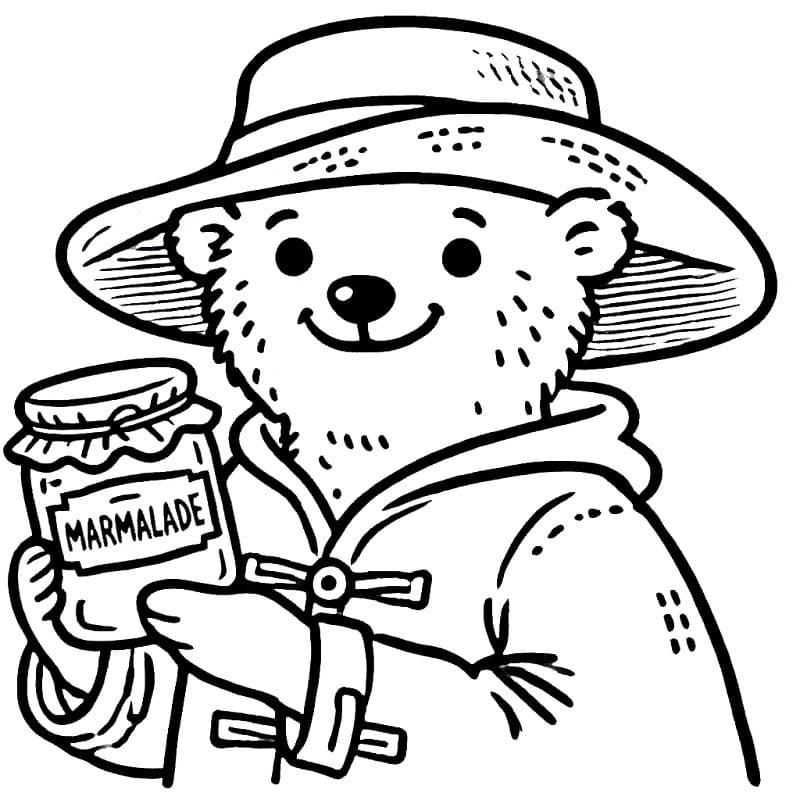 Gratis Utskrivbar Paddington fargelegging