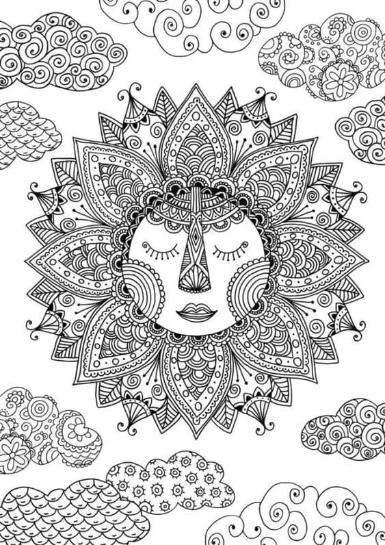 Gratis utskrivbar Psykedelisk fargelegging
