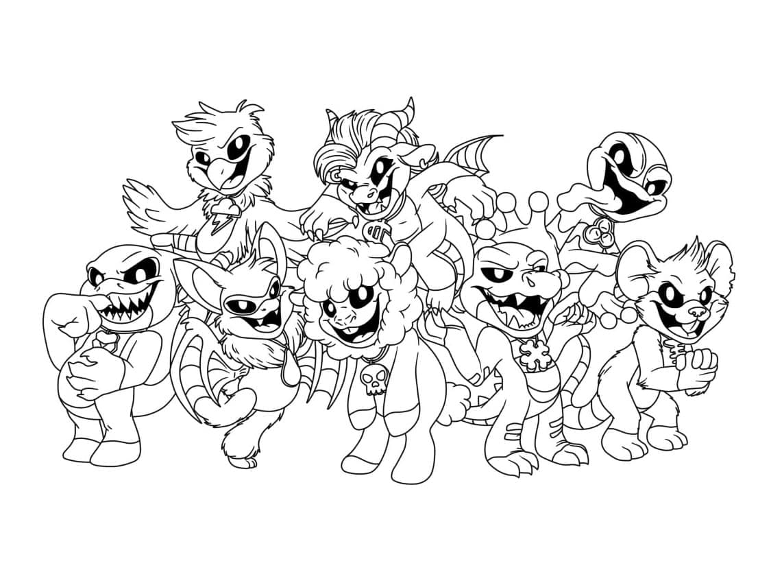 Gratis utskrivbare Nightmare Critters fargelegging