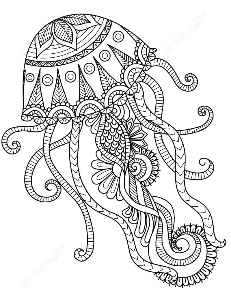 Gratis Zentangle fargelegging