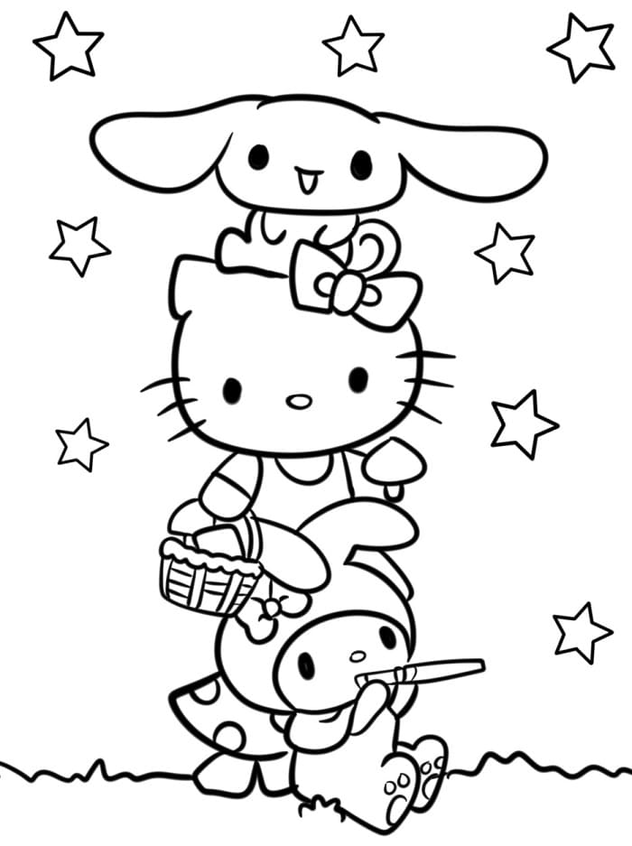 Herlig Cinnamoroll fargelegging