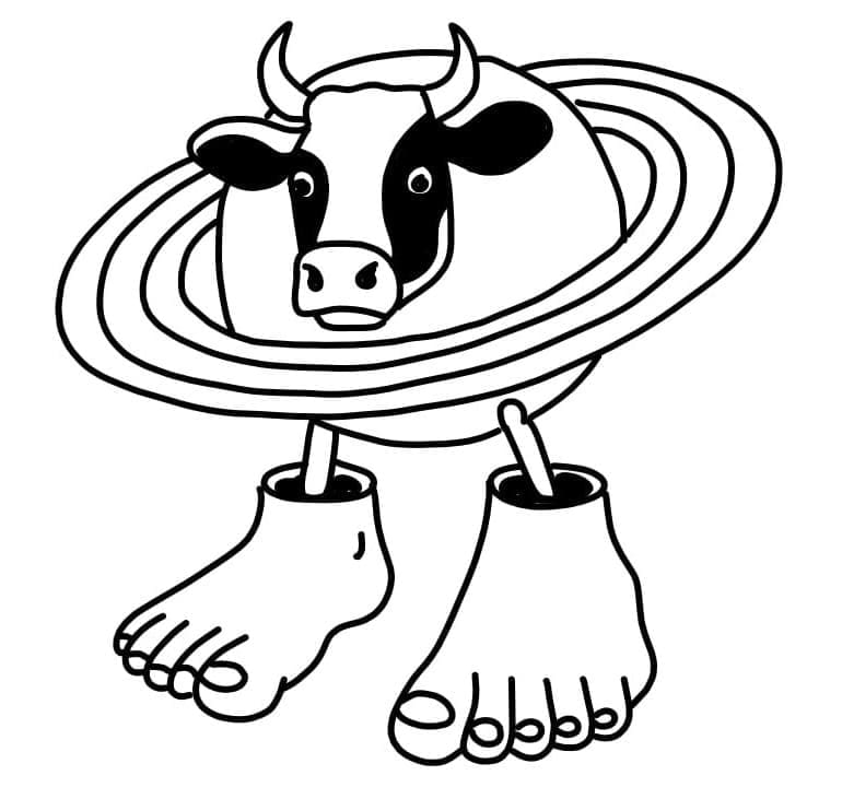 La Vaca Saturno Saturnita Brainrot fargelegging