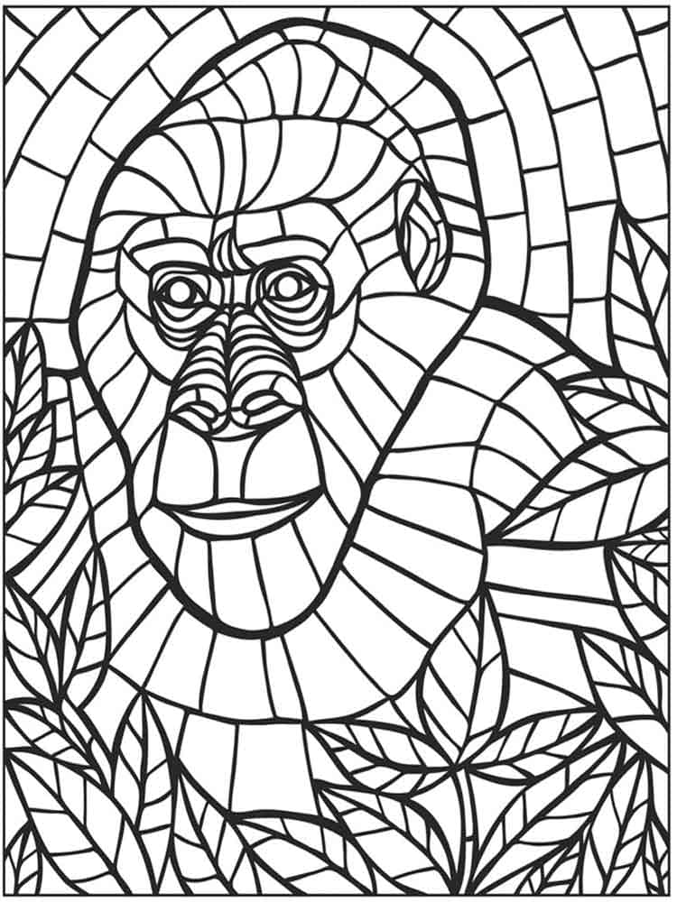 Mosaikk for utskrift, gratis fargelegging