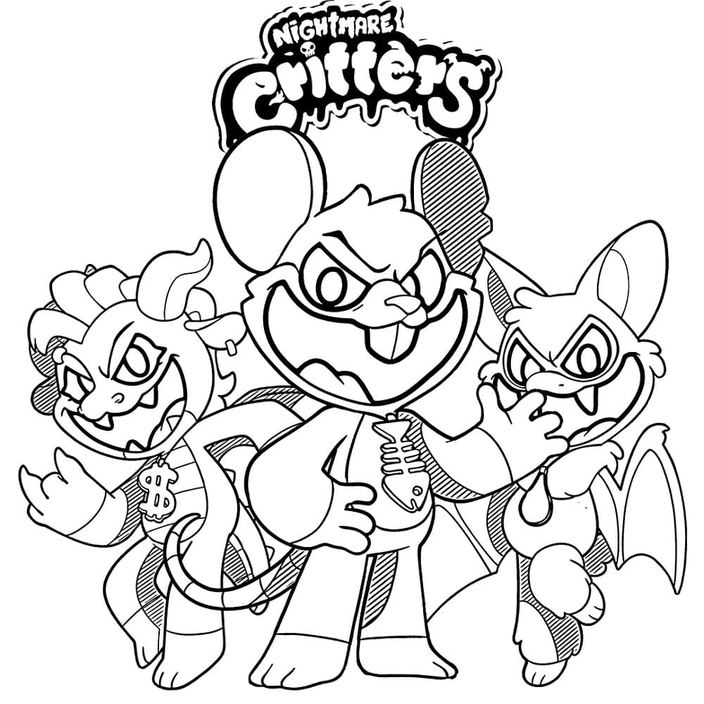 Nightmare Critters (6) fargelegging