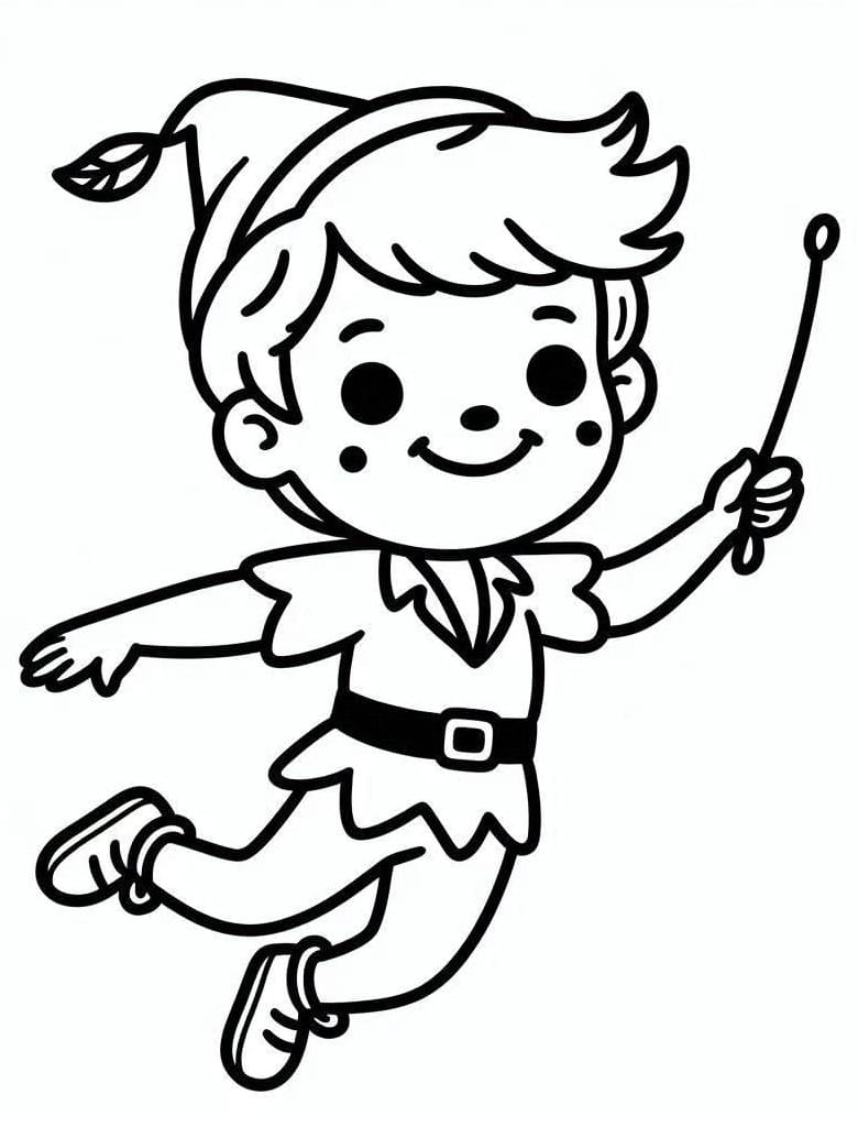 Peter Pan å skrive ut fargelegging