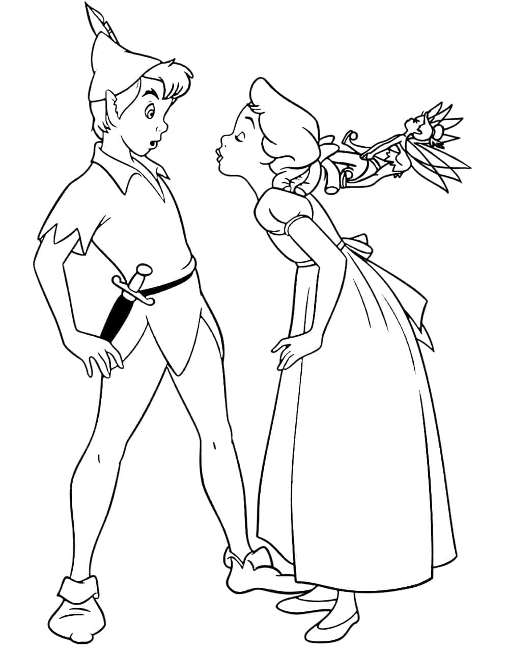 Peter Pan gratis bilde fargelegging