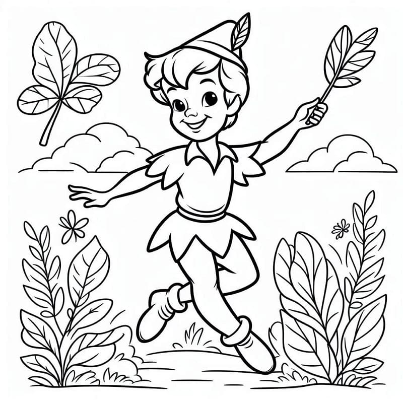Peter Pan utskrivbar fargelegging