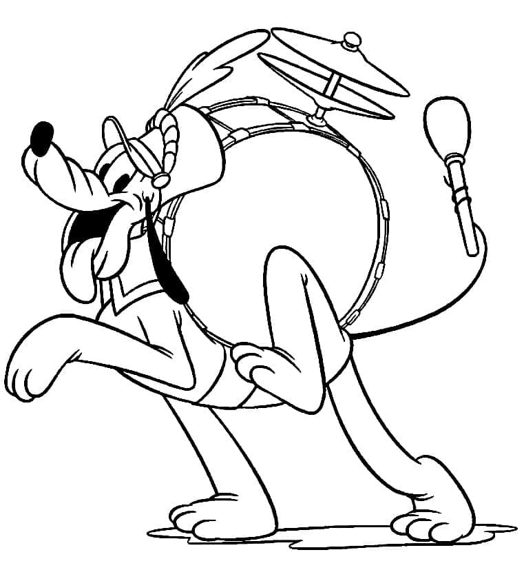 Pluto å skrive ut fargelegging