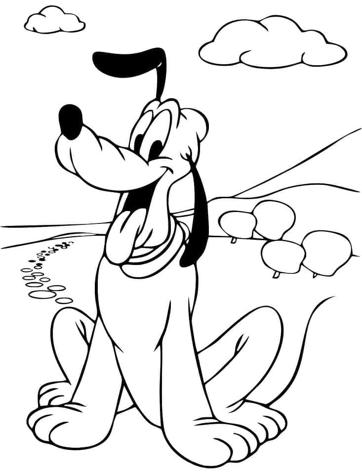 Pluto fra Disney fargelegging
