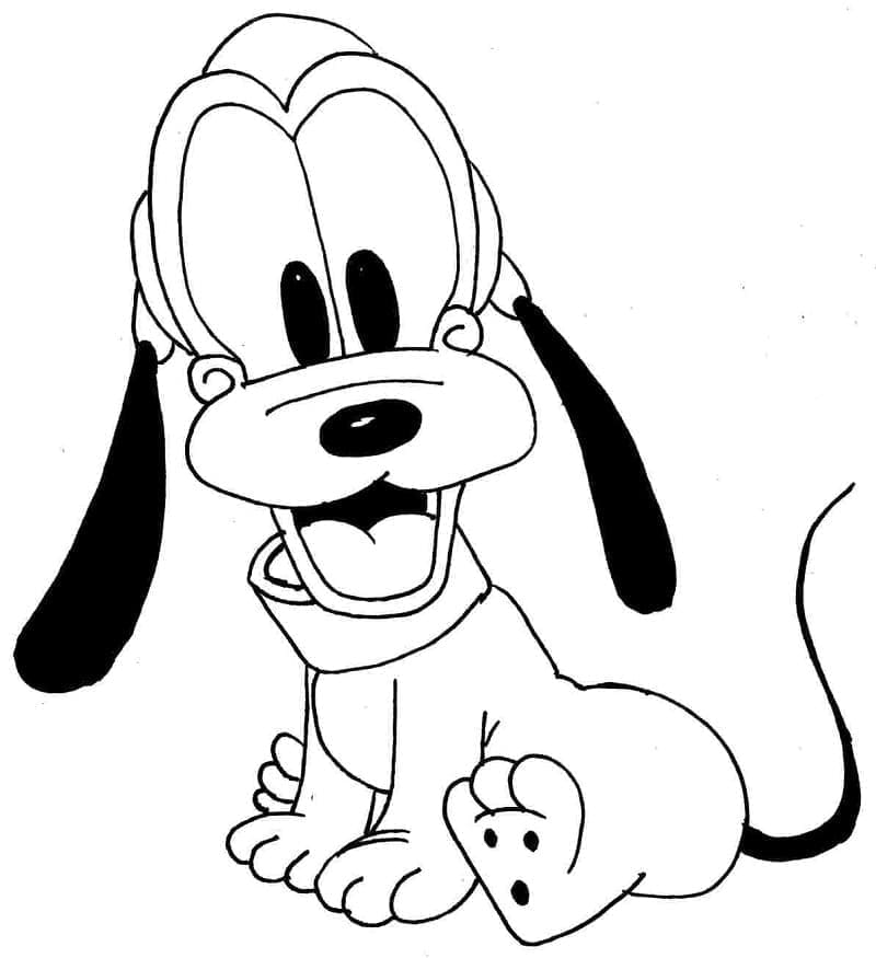 Pluto utskrivbar for barn fargelegging