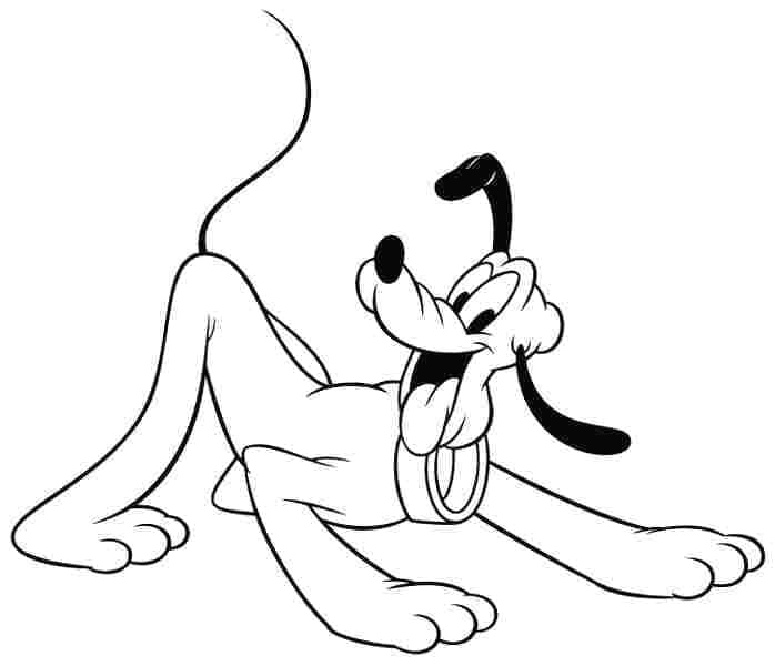 Pluto utskrivbart bilde fargelegging