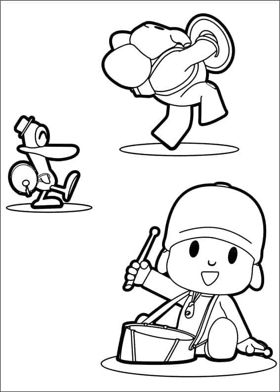 Pocoyo gratis å laste ned fargelegging