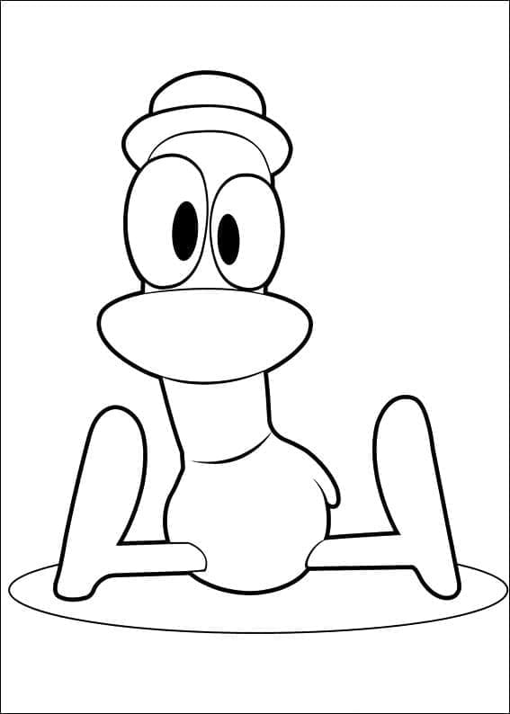 Pocoyo illustrasjon uten betaling fargelegging